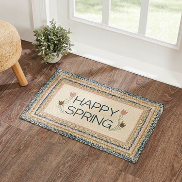 Kaila Happy Spring Jute Braided Rug Rect. with Rug Pad 20